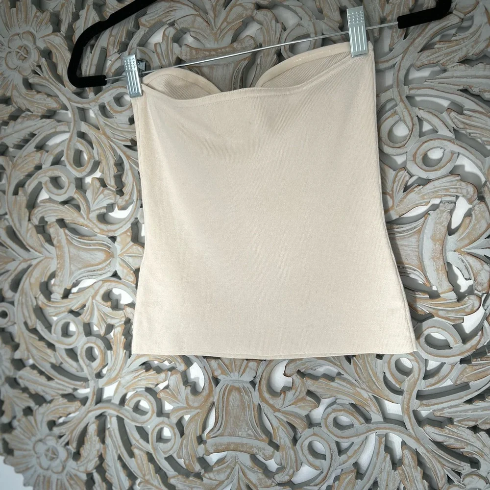 H&M BEAD-DETAIL TUBE TOP Size Small - Picture 7 of 8